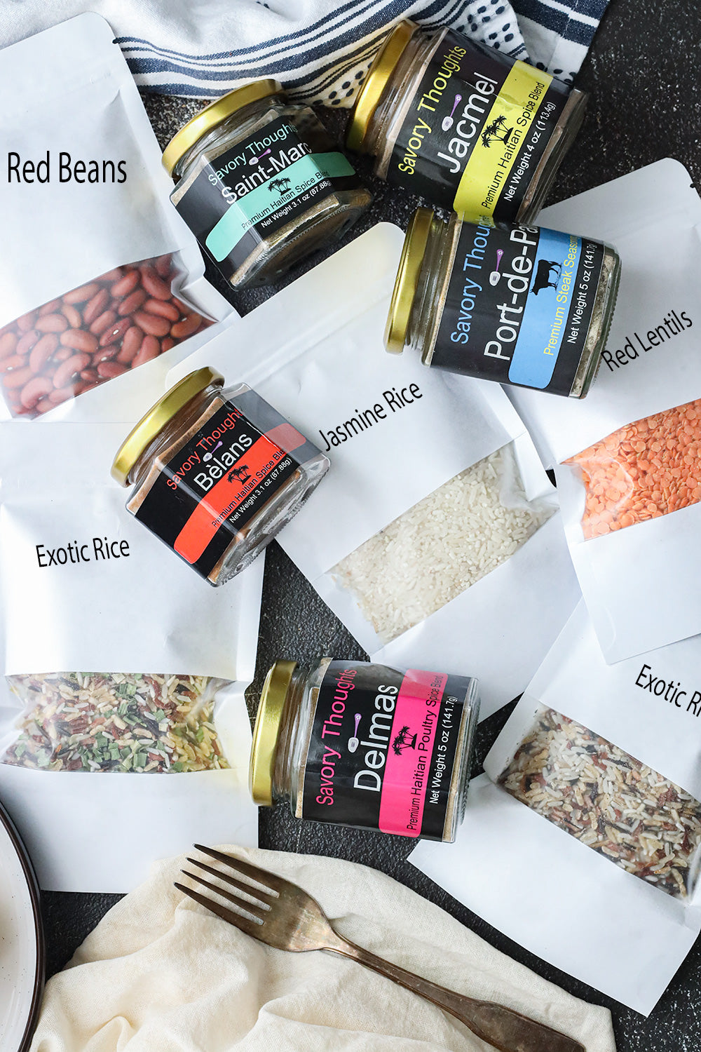 Haitian Starter Kit - Spices, Rice & Beans for Authentic Meals
