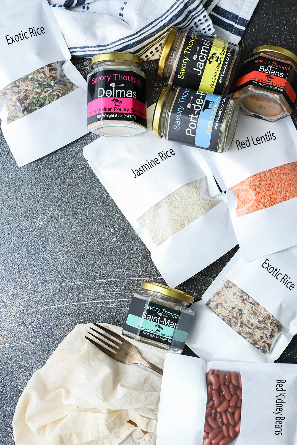 Haitian Starter Kit - Spices, Rice & Beans for Authentic Meals