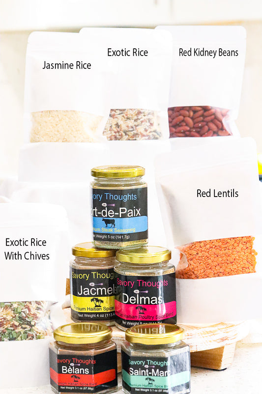 Haitian Starter Kit - Spices, Rice & Beans for Authentic Meals
